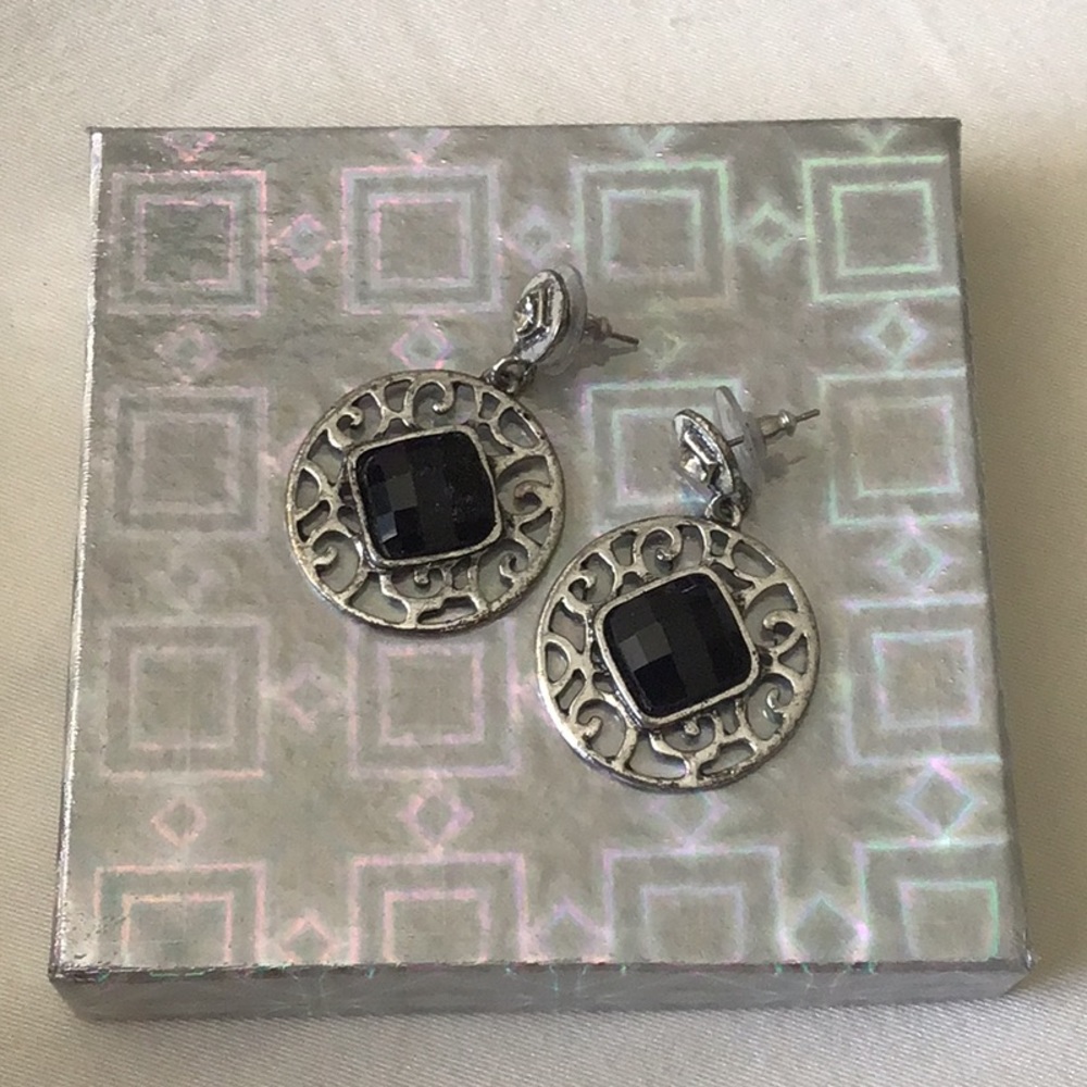 Silver & Black Onyx Earrings